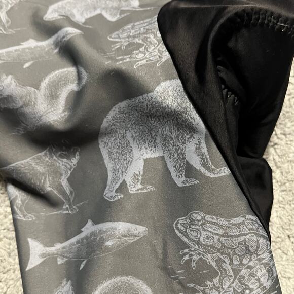 Podiumwear Cycling Shorts Mens Large Padded Bike Riding Gray Animal Print - Picture 2 of 7